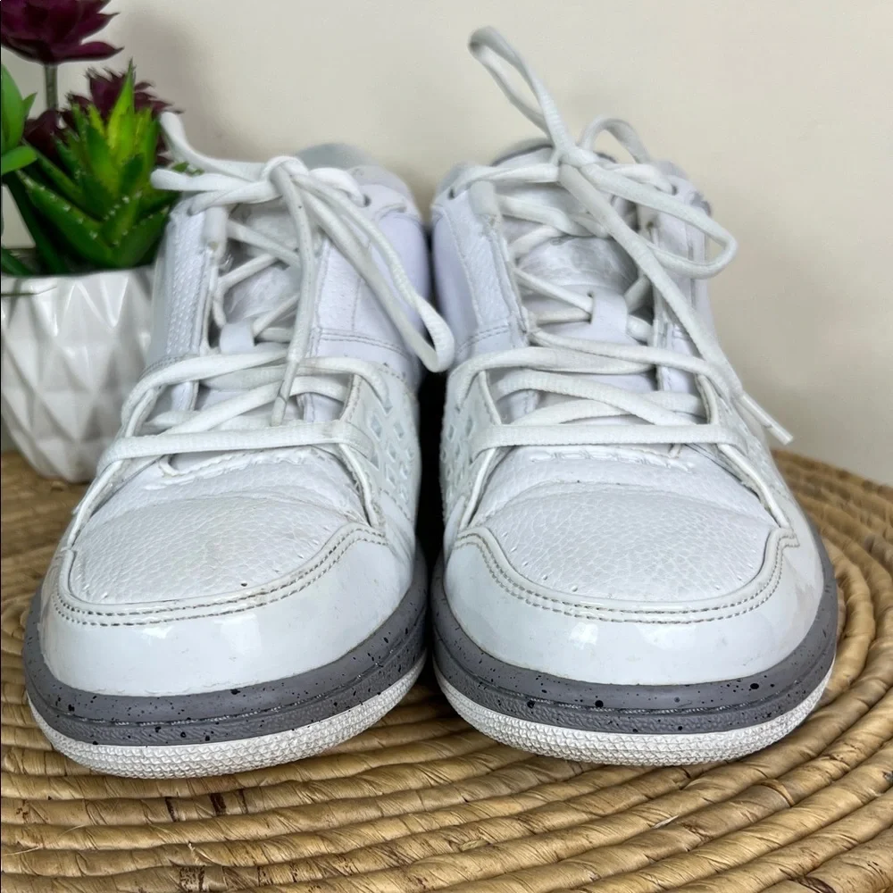 Jordan 1 Flight Low White and Gray Sneakers 11